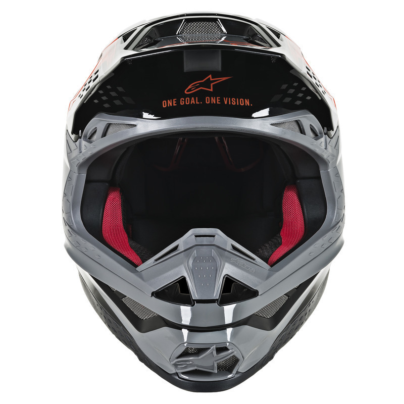 Alpinestars Supertech SM8 Triple MX Helmet Orange/Grey/Black MASH