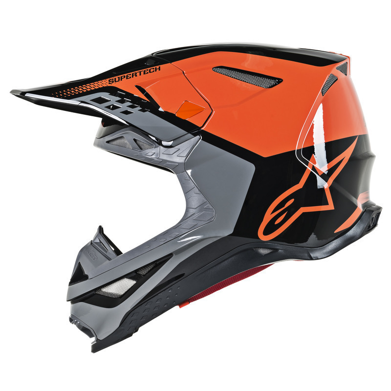 Alpinestars Supertech SM8 Triple MX Helmet Orange/Grey/Black MASH
