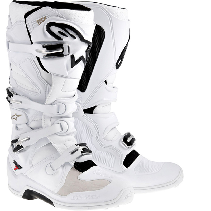 black and white dirt bike boots