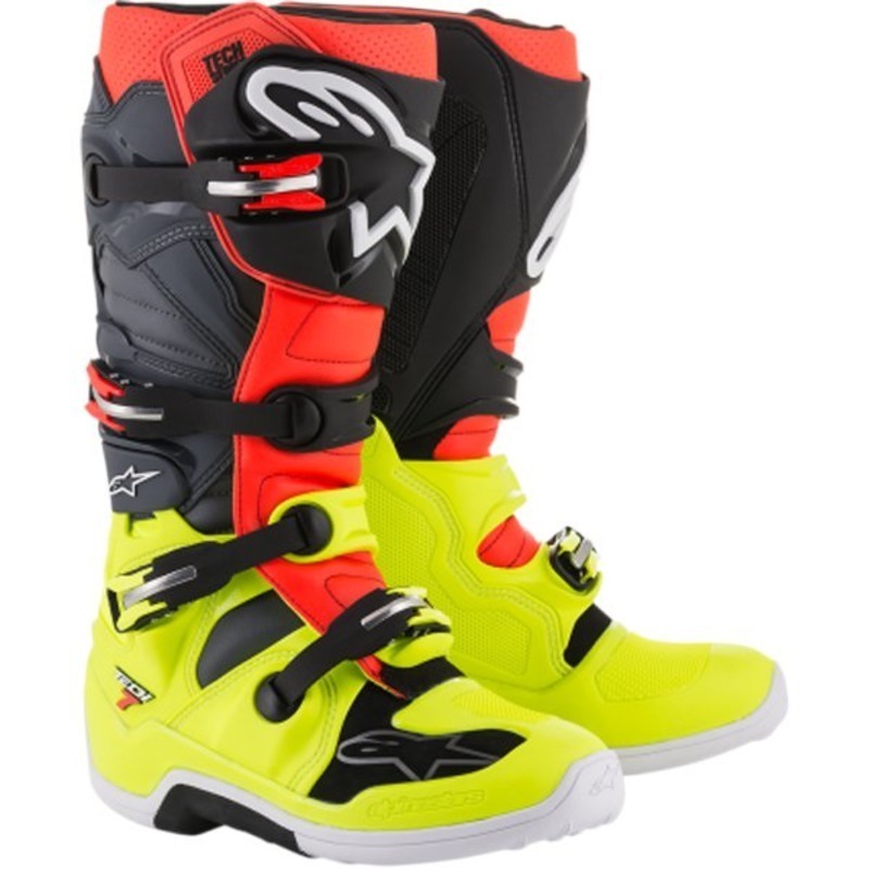 ALL SIZES SPECIAL OFFER Alpinestars TECH T Trials Bike Boots White//Red//Flouro