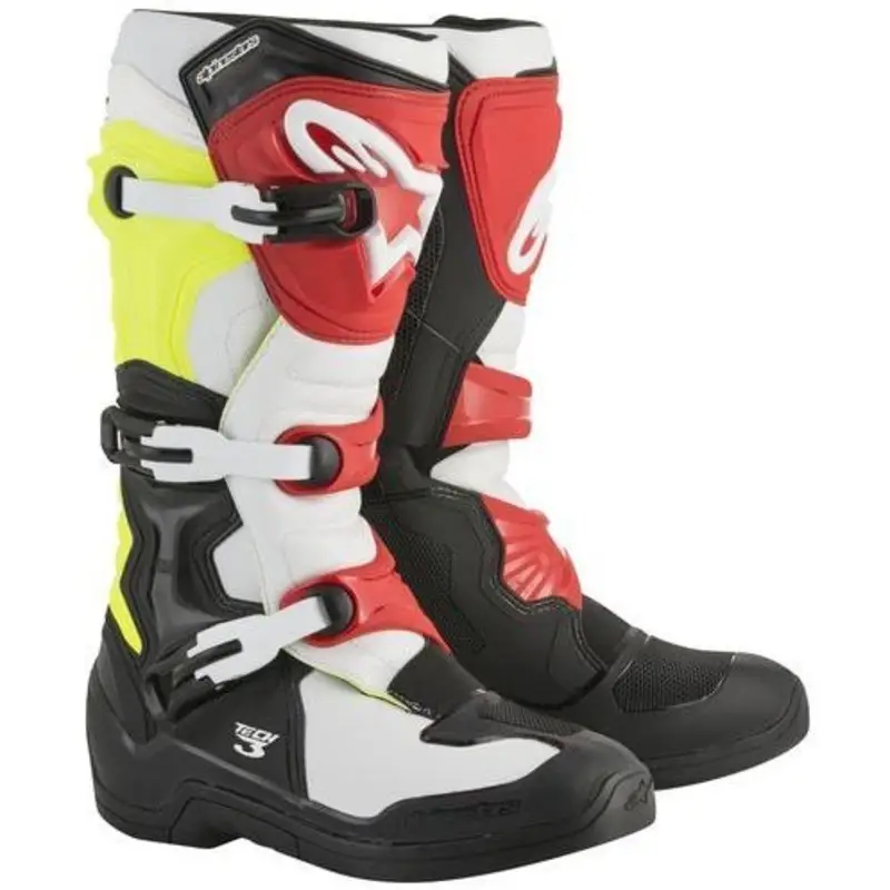 Alpinestars Tech 3 MX Boots - Black/White/Fluro Yello | MASH MX-MTB