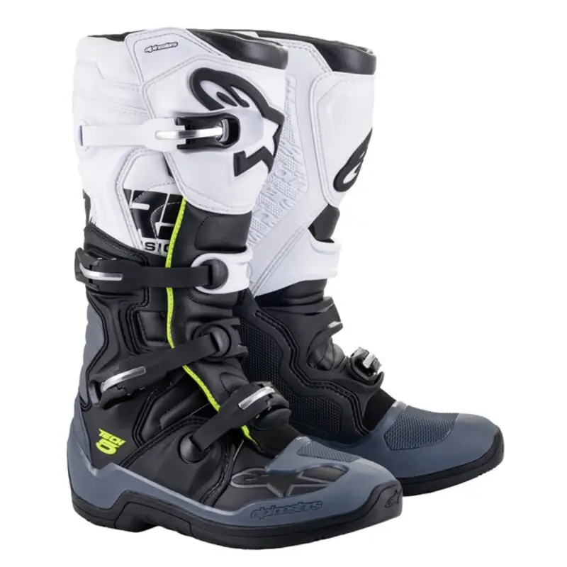 Alpinestars Tech 5 MX Boots - Black/Grey/White: MASH MX MTB