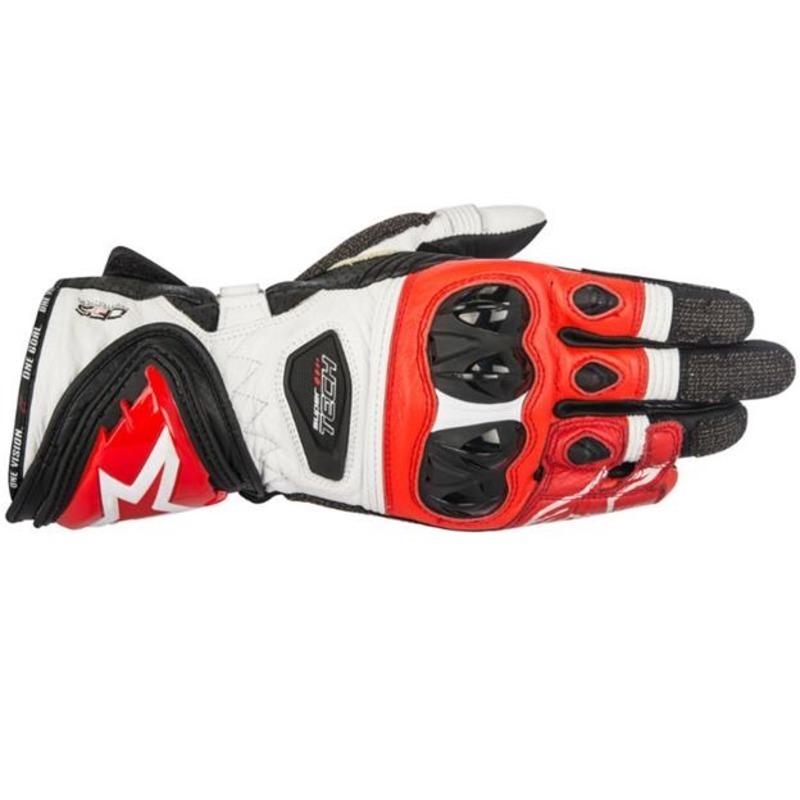Alpinestars Supertech Leather Motorcycle Gloves Black White Red Mash Melbourne Action Sports Ho
