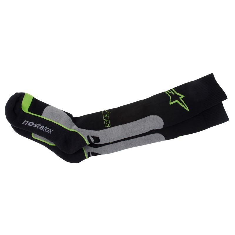 Alpinestars 14 PRO Coolmax MX Sock Black/Grey/Green Medium MASH