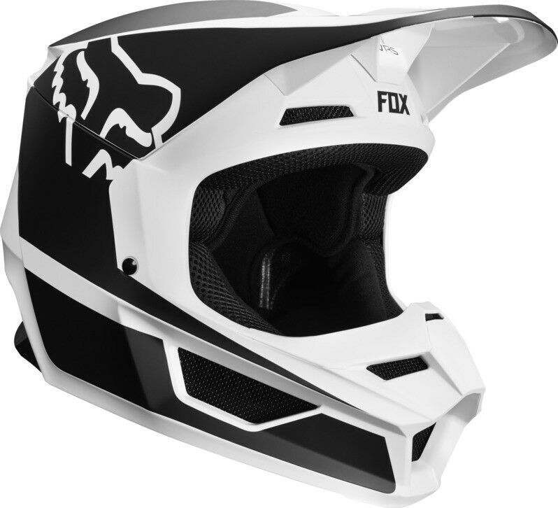 black and white dirt bike helmet
