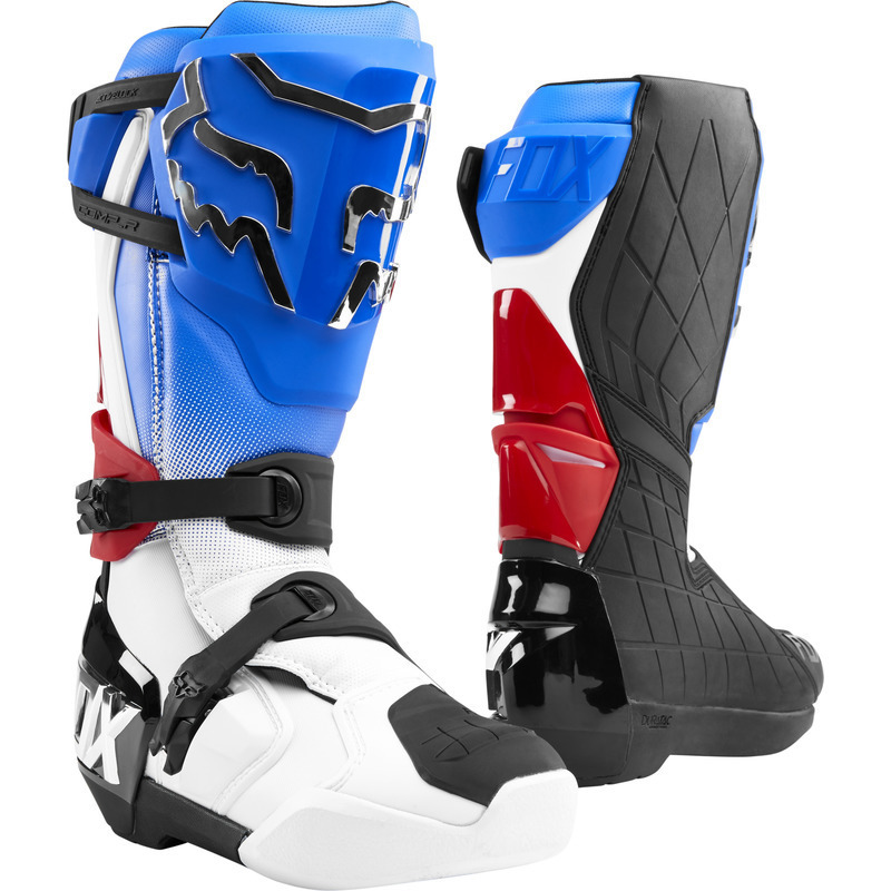 Fox Comp R Boot MX Boots - Blue/Red: MASH - Melbourne Action Sports Home