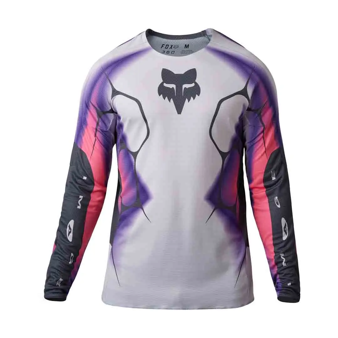 Maglia Fox Racing Indicator Long Sleeve – Uomo, Manica Lunga, Colore Cool Grey, Tessuto Mash Camo Jersey