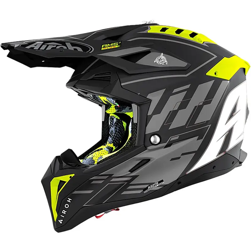 KTM Airoh Aviator3ヘルメット Airoh Aviator 3 Rampage RAINBOW White Gloss Carbon Motocross