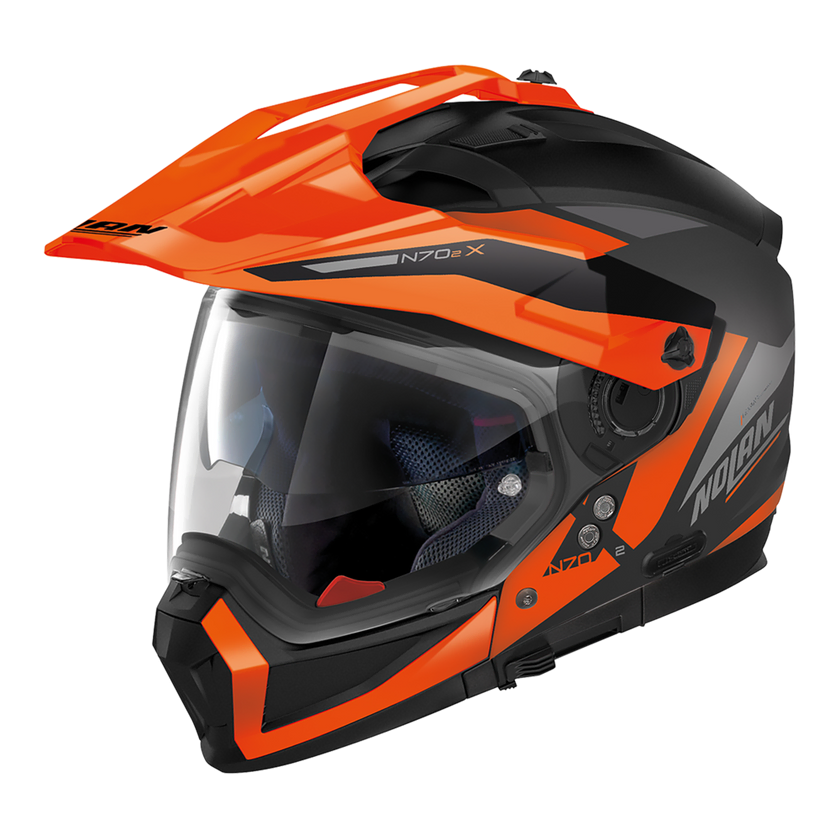 NOLAN N70-2 X オフロードヘルメット ブラック/オレンジ Nolan N70-2 x Adventure Stunner - Black/orange: MASH MX MTB