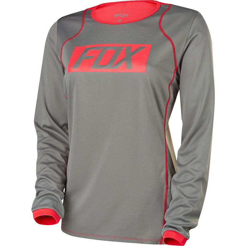 Download Fox Womens Ripley MTB Long Sleeve Jersey - Grey - Medium ...