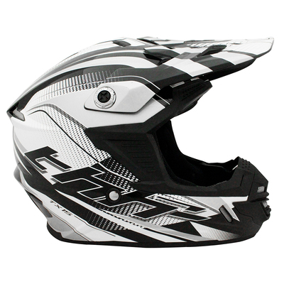 THH TX15 Youth MX Helmet - Black/White/Grey - Small (HOT BUY)