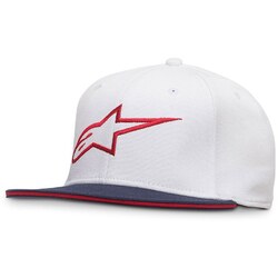 Alpinestars Ageless Flatbill Hat Cap - White/Red