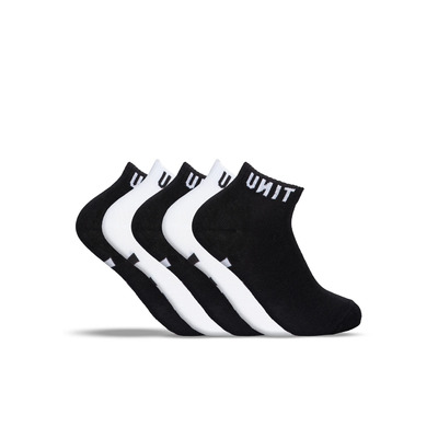 UNIT Lo Lux Black/White Sport Socks (5pkt)
