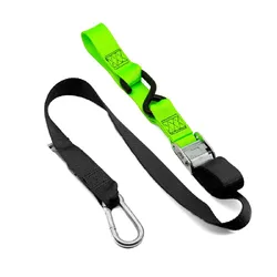 Kustom Hardware 38mm Snap Hook MX Tie Downs - Black/Green