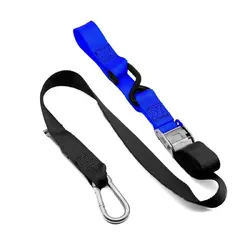 Kustom Hardware 38mm Snap Hook MX Tie Downs - Black/Blue