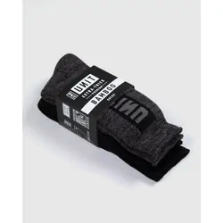 Unit Mens Bamboo Socks 2 Pack Ultra Thick - Black/Grey