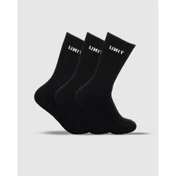 Unit Mens Socks - Bamboo Crew - 3 Pack - Black