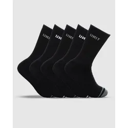Unit Mens Socks - Crew - 5 Pack - Black