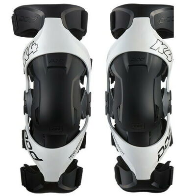 POD K4 2.0 MX Motocross Knee Brace PAIR - White/Black