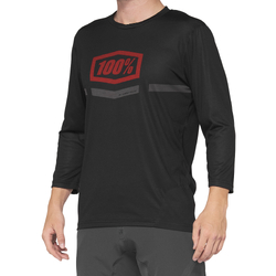 100% Jersey Airmatic 3/4 Sleeve - Black/Red