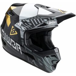 Answer A23 AR3 Ronin MX Helmet - Black/White/Gold