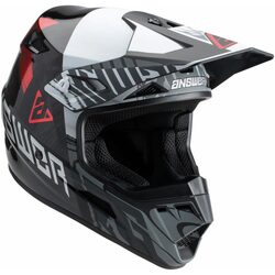 Answer A23 AR3 Ronin MX Helmet - Black/White/Crimson