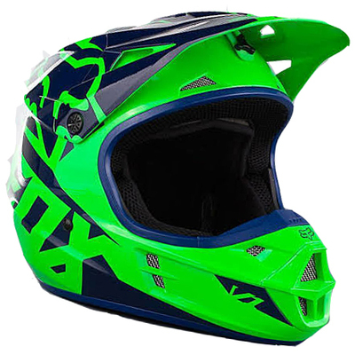 Fox V1 RACE MX Helmet - Fluro Green - Large