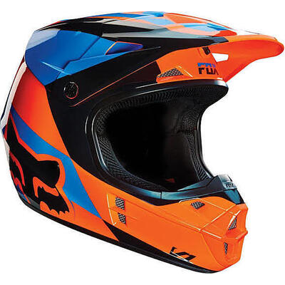 Fox V1 MAKO MX Helmet - Orange - Large