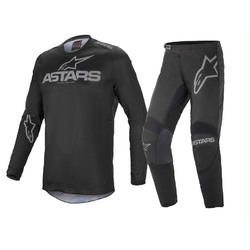 Alpinestars Fluid Graphite MX Pants Jersey GEAR SET 2021 - Black/Grey