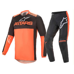 Alpinestars Fluid Tripple MX Pants Jersey GEAR SET 2021 - Black/Orange