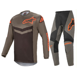Alpinestars Fluid Speed MX Pants Jersey GEAR SET 2021 - Dark Grey/Orange
