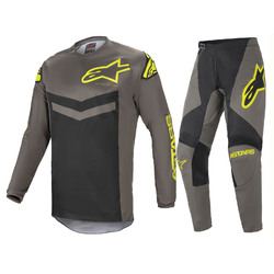 Alpinestars Fluid Speed MX Pants Jersey GEAR SET 2021 - Dark Grey/Yellow