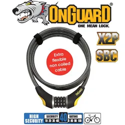 OnGuard Akita Cable Combo 185cm x 12mm