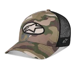 Alpinestars Oblique Camo Trucker Hat/Cap - Green/Camo/Black