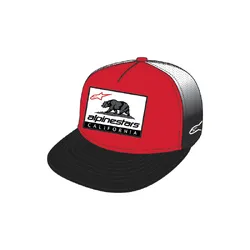 Alpinestars Cali Gradient Trucker Hat/Cap - Red/Black/White/Teal 