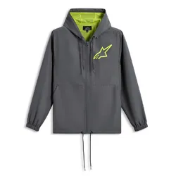 Alpinestars Speeder Chromium Windbreaker Jacket - Charcoal/Hi-Vis