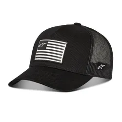 Alpinestars Flag Flat Trucker Hat/Cap - Black/Black