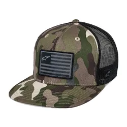 Alpinestars Flag Flat Trucker Hat/Cap - Green/Camo/Black