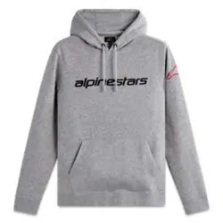 ALPINESTARS Linear Wordmark Hoodie V3 - Grey Heather/Red/Black
