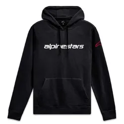 Alpinestars Linear Wordmark Hoodie V3 - Black/White/Red