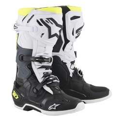 Alpinestars Tech 10 MX Boots - Black/White/Yellow
