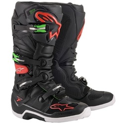 Alpinestars Tech 7 MX Boots  - Black/Red/Green