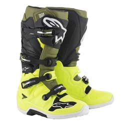 Alpinestars Tech 7 MX Boots  - Fluro Yellow/Miltary Green/Black