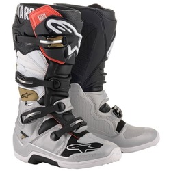 Alpinestars Tech 7 MX Boots  - Black/Silver/White/gold