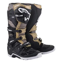 Tech 7 Drystar Enduro MX Boots - Black/Grey/Gold