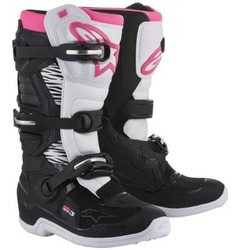 Alpinestars Stella Tech 3 MX Boots - Black/White/Pink