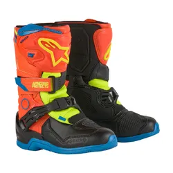 Alpinestars Tech 3S Boot Kids - Fluro Red/Orange/Blue/Fluro Royal Blue