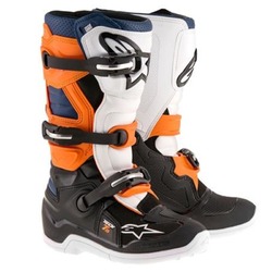 Alpinestars Tech 7 Youth MX Boots  - Black/Orange/White/Blue