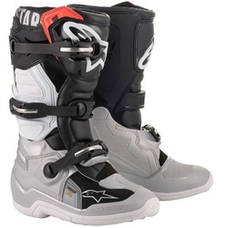 Alpinestars Tech 7 Youth MX Boots  - Black/Silver/White