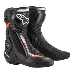 Alpinestars Smx Plus V2 Motorbike Boots - Black/White/Red
